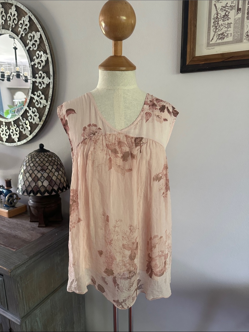 CARLA CONTI silk watercolor blouse